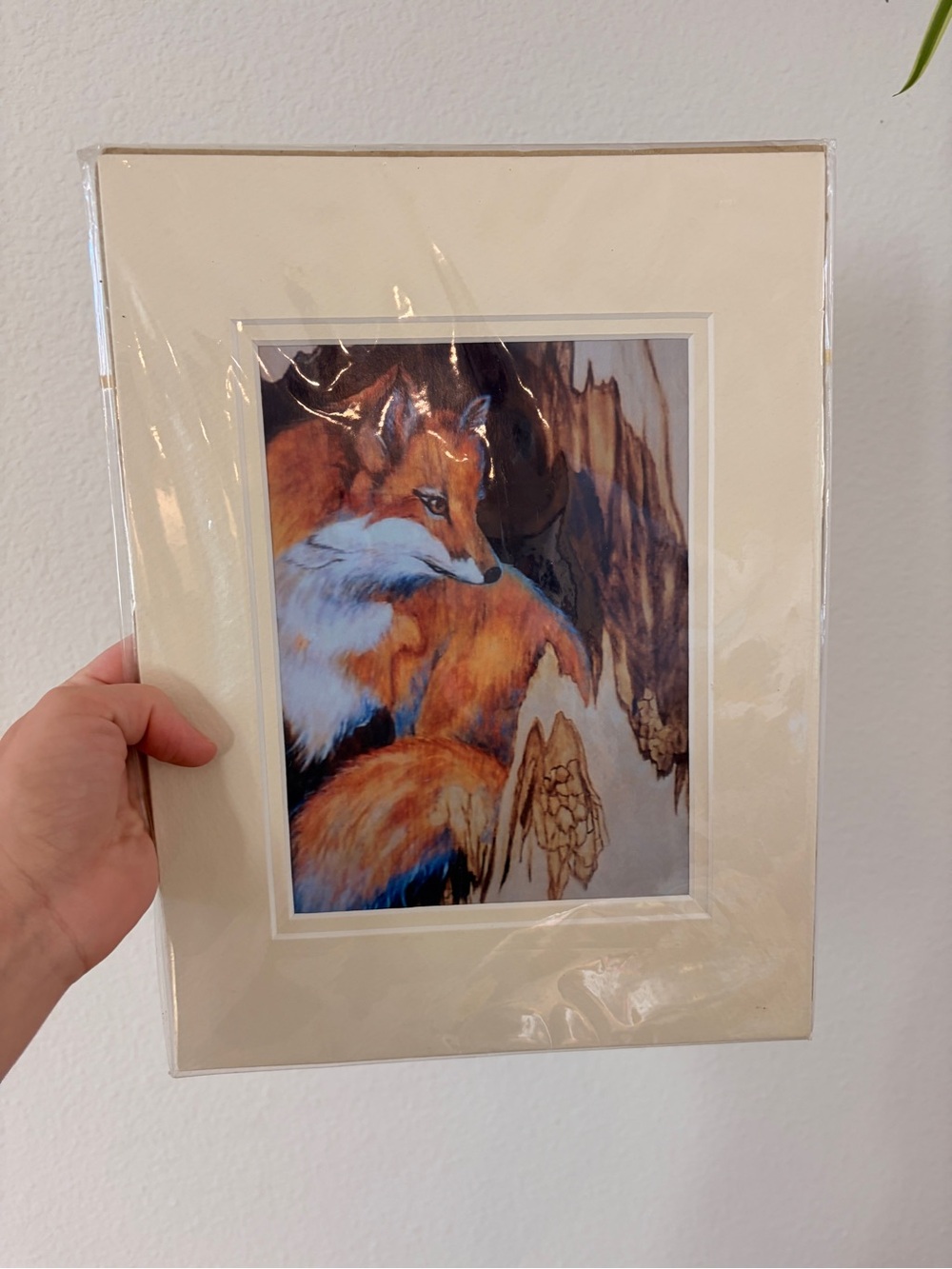 Vintage Geneva Davis Signed Art Print "Red Fox" Matted Wildlife Artwork 8x10